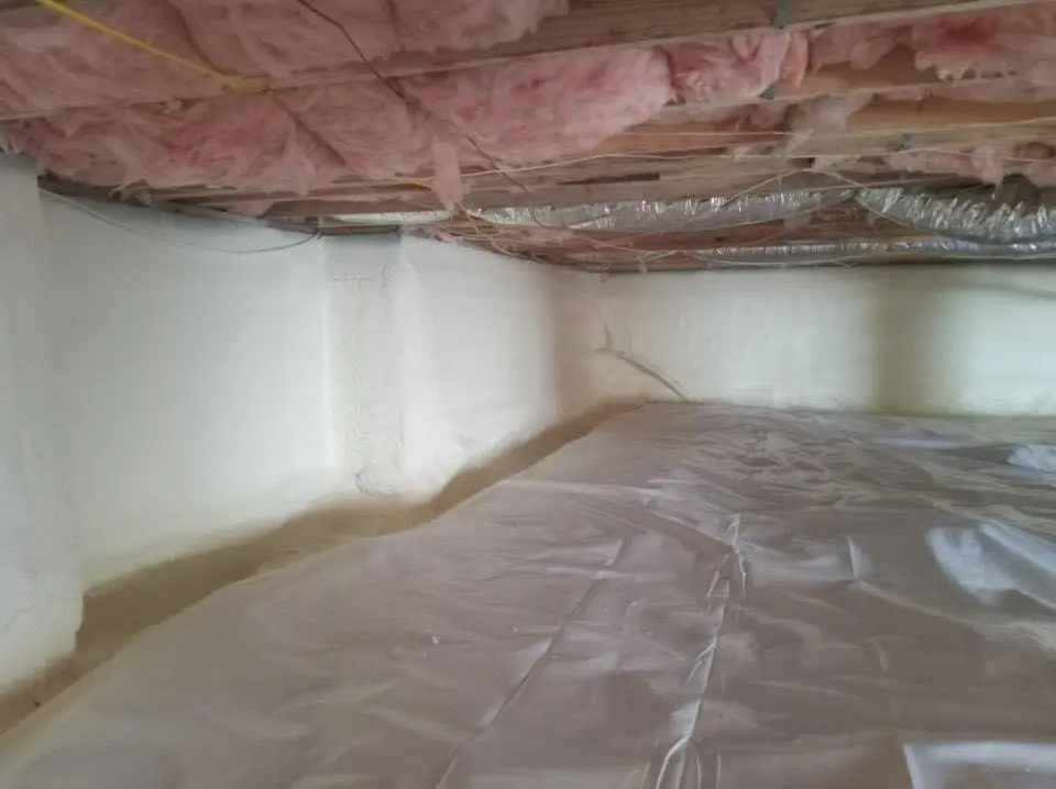 Crawl space encapsulation with closed-cell spray foam for Roof Leak Repair in Pearsall